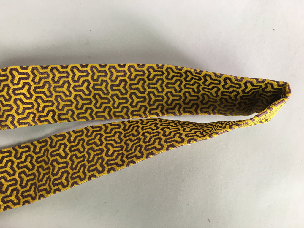 Japanese Buddhist Costume Wagesa Vtg Yellow Purple Tatamigesa BU414