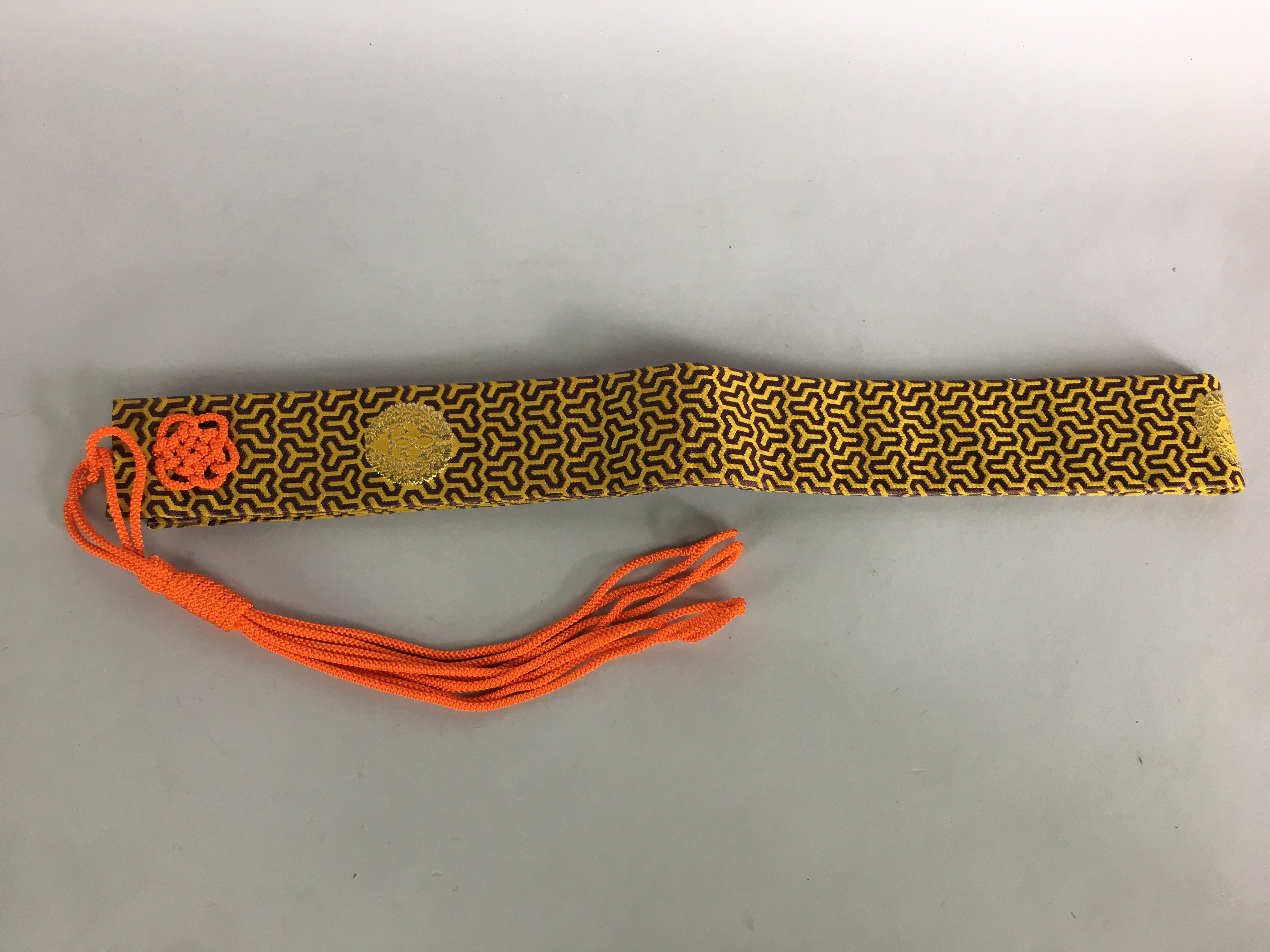 Japanese Buddhist Costume Wagesa Vtg Yellow Purple Tatamigesa BU414