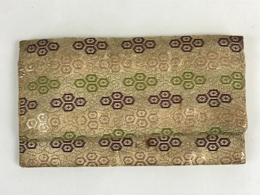 Japanese Buddhist Fabric Bag Prayer Beads Jyuzu-Bukuro Vtg Silk Nishijin-Ori Gol