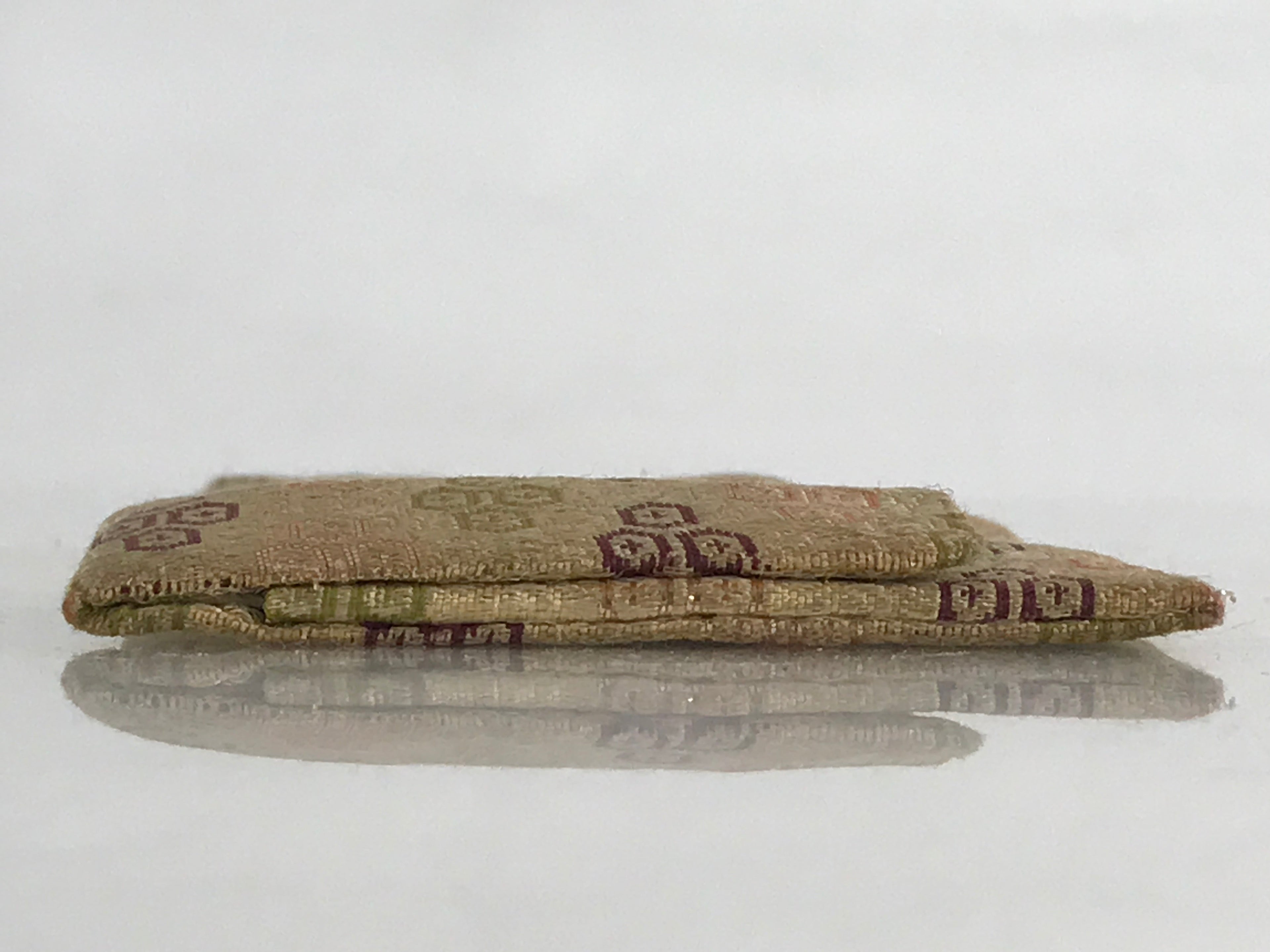 Japanese Buddhist Fabric Bag Prayer Beads Jyuzu-Bukuro Vtg Silk Nishijin-Ori Gol