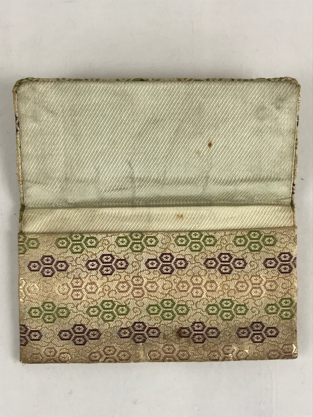 Japanese Buddhist Fabric Bag Prayer Beads Jyuzu-Bukuro Vtg Silk Nishijin-Ori Gol