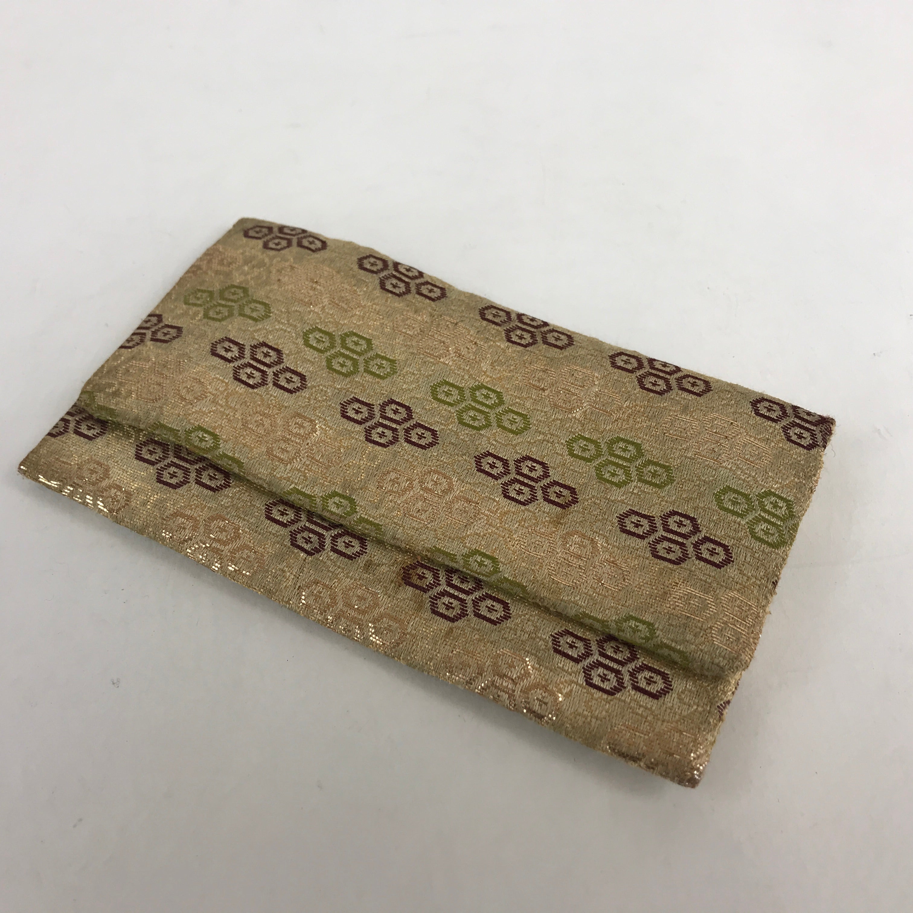 Japanese Buddhist Fabric Bag Prayer Beads Jyuzu-Bukuro Vtg Silk Nishijin-Ori Gol