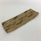 Japanese Buddhist Fabric Bag Vtg Prayer Beads Case Zipper Mountains Gold BU475