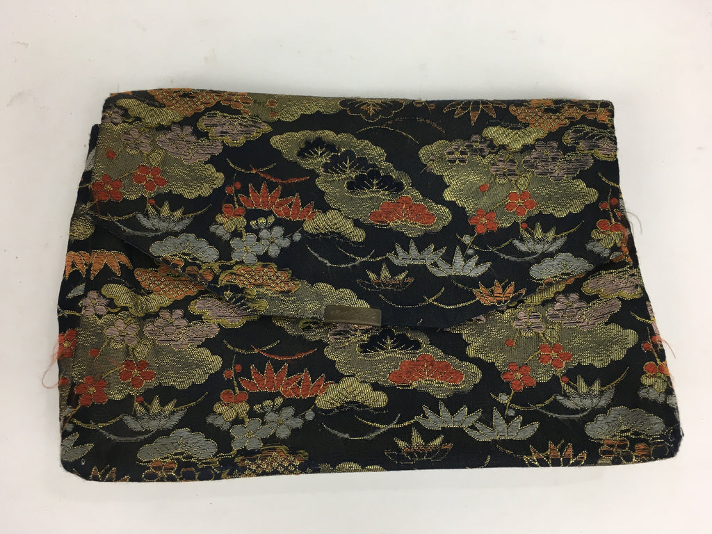 Japanese Buddhist Fabric Bag Vtg Prayer Beads Juzu Bag Pine Tree BU623
