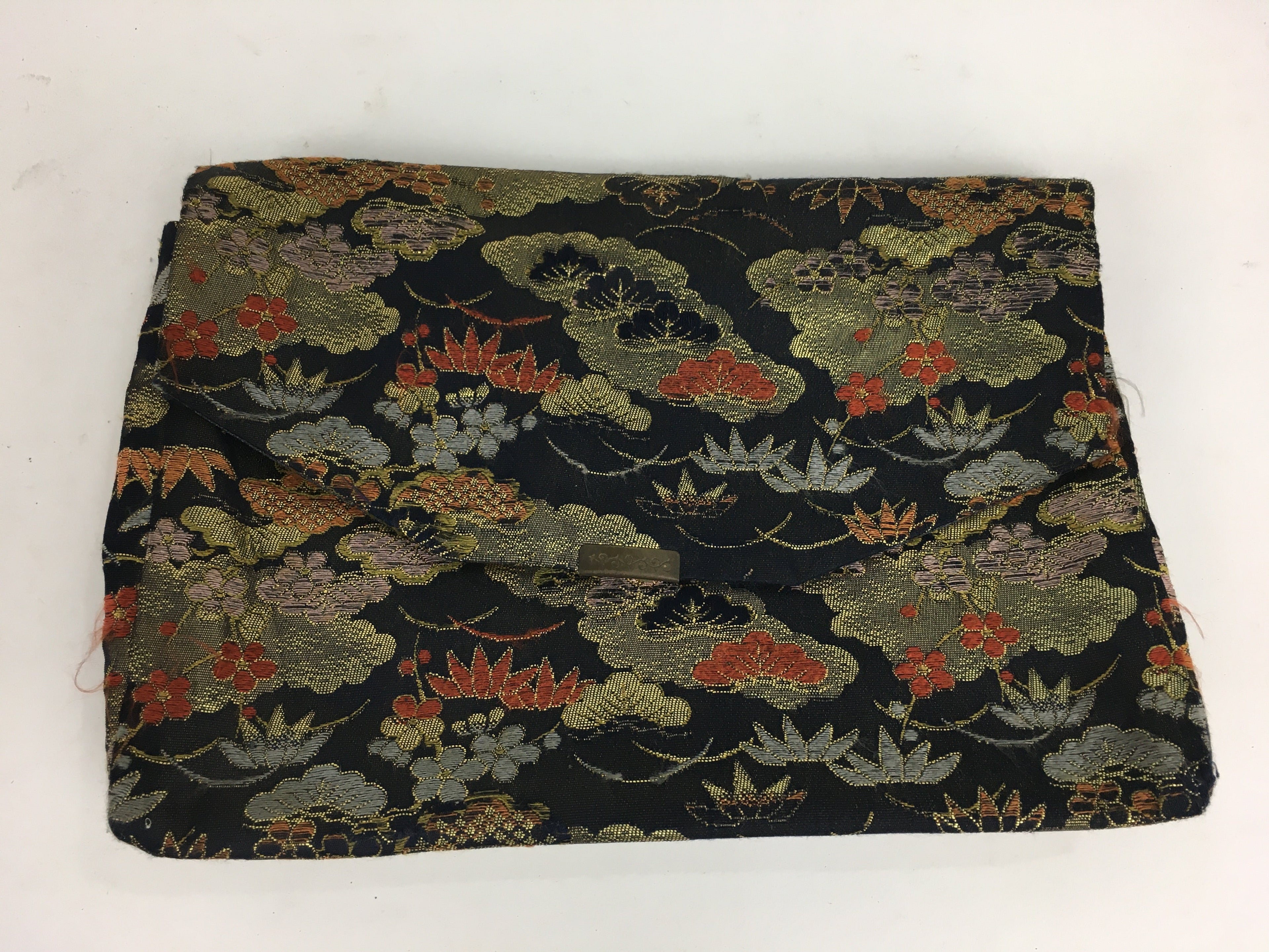 Japanese Buddhist Fabric Bag Vtg Prayer Beads Juzu Bag Pine Tree BU623