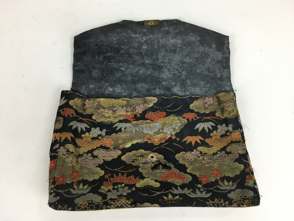 Japanese Buddhist Fabric Bag Vtg Prayer Beads Juzu Bag Pine Tree BU623