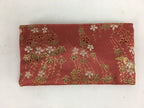 Japanese Buddhist Fabric Bag Vtg Prayer Beads Pink Flower Design Juzu Bag BU597