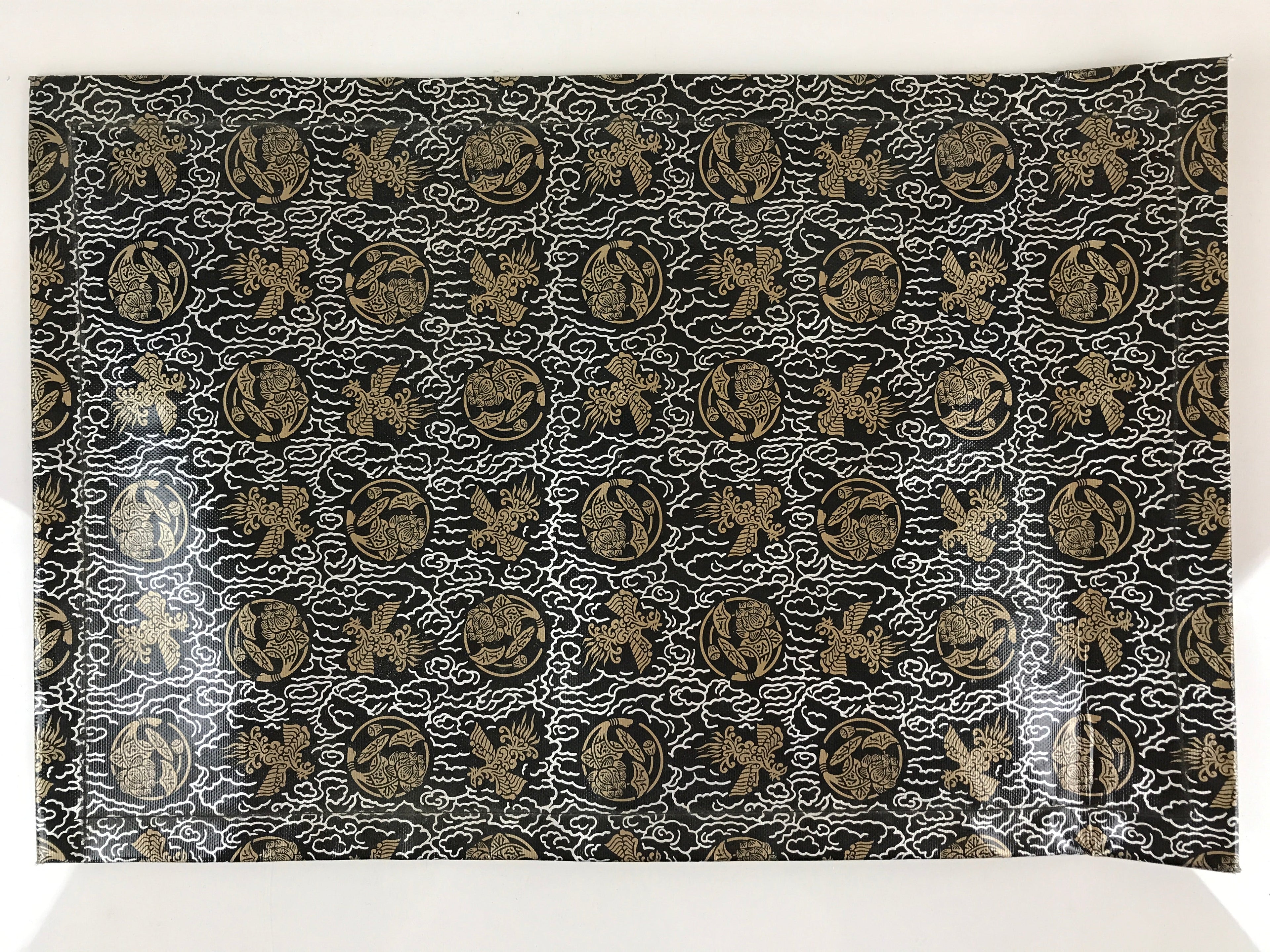 Japanese Buddhist Fireproof Altar Mat Vtg Kyozukue Cover Black BU785