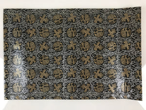 Japanese Buddhist Fireproof Altar Mat Vtg Kyozukue Cover Black BU785