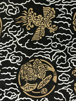 Japanese Buddhist Fireproof Altar Mat Vtg Kyozukue Cover Black BU785