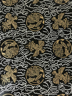 Japanese Buddhist Fireproof Altar Mat Vtg Kyozukue Cover Black BU785