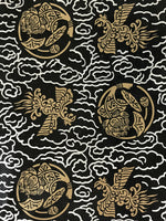 Japanese Buddhist Fireproof Altar Mat Vtg Kyozukue Cover Black BU785