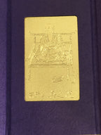 Japanese Buddhist Golden Plate Amulet Vtg Koyasan Mountain Okunoin BU670