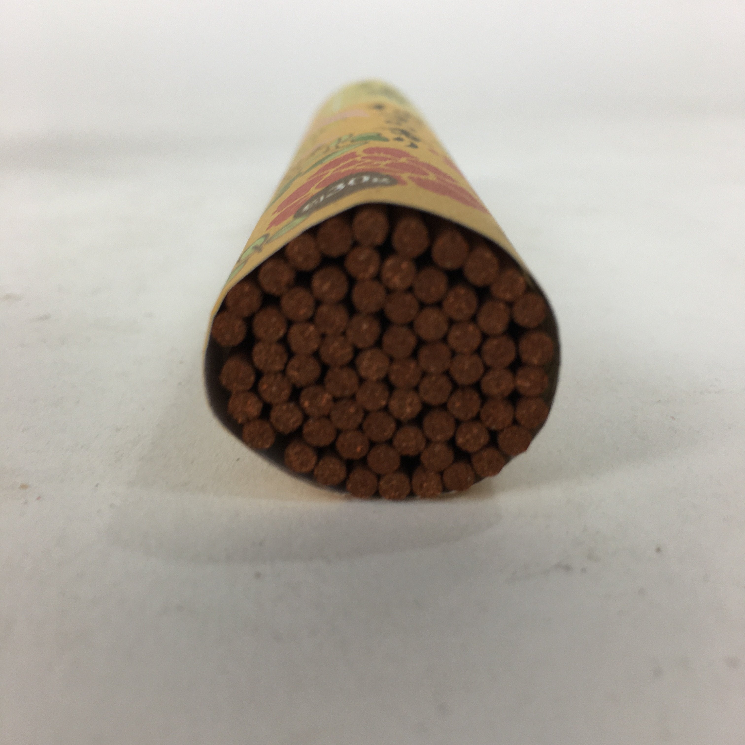 Japanese Buddhist Incense sticks Tube Case Vtg Arabesque Pattern Senko-Ire IN2