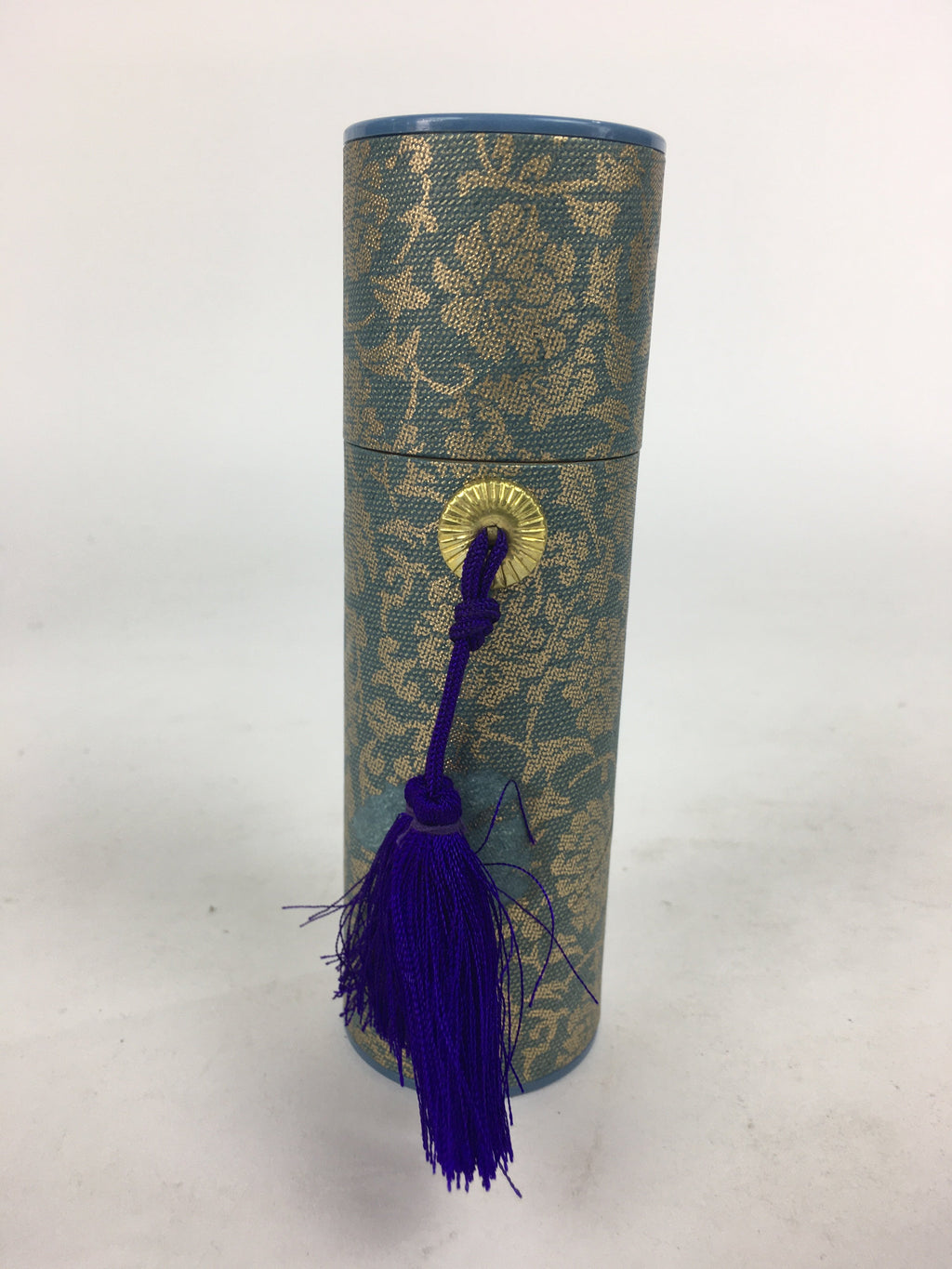 Japanese Buddhist Incense sticks Tube Case Vtg Arabesque Pattern Senko-Ire IN2
