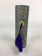 Japanese Buddhist Incense sticks Tube Case Vtg Arabesque Pattern Senko-Ire IN2