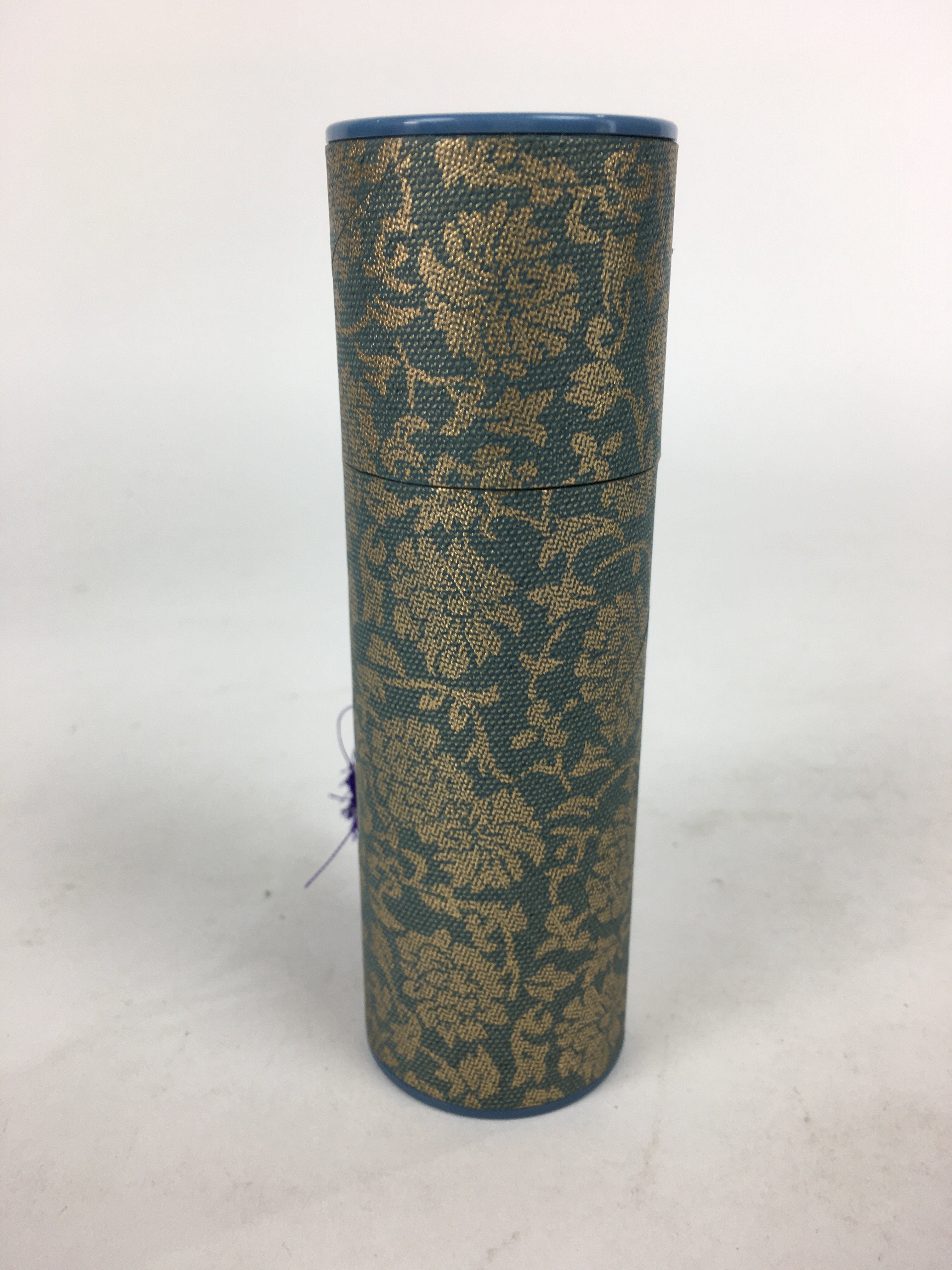 Japanese Buddhist Incense sticks Tube Case Vtg Arabesque Pattern Senko-Ire IN2