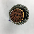 Japanese Buddhist Incense sticks Tube Case Vtg Arabesque Pattern Senko-Ire IN2