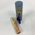 Japanese Buddhist Incense sticks Tube Case Vtg Arabesque Pattern Senko-Ire IN2