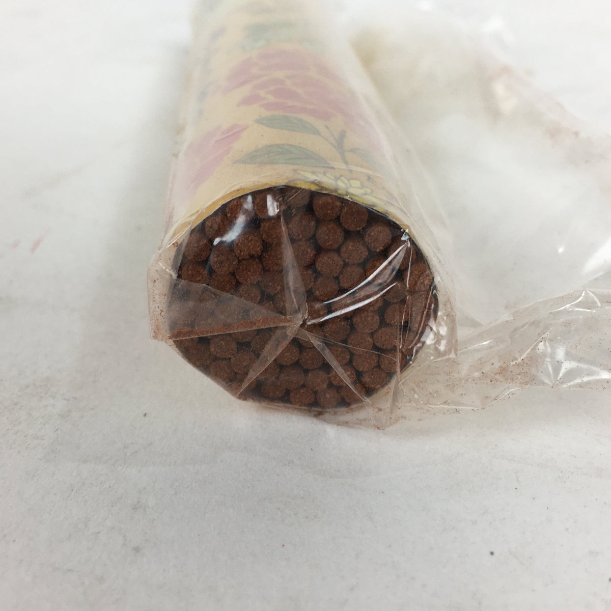 Japanese Buddhist Incense sticks Tube Case Vtg Arabesque Pattern Senko-Ire IN3