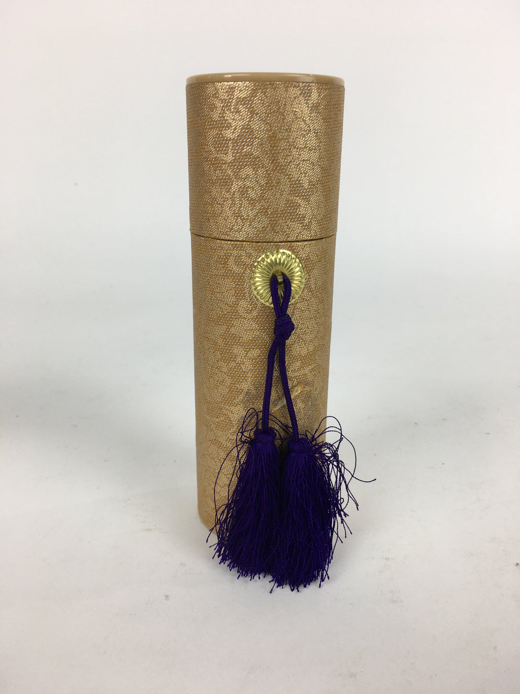 Japanese Buddhist Incense sticks Tube Case Vtg Arabesque Pattern Senko-Ire IN3