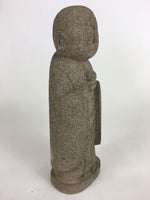 Japanese Buddhist Jizo-Bosatsu Stone Statue Vtg Jizo Stone Sculpture BD642