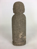 Japanese Buddhist Jizo-Bosatsu Stone Statue Vtg Jizo Stone Sculpture BD642