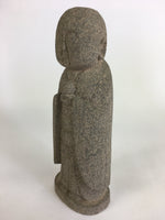 Japanese Buddhist Jizo-Bosatsu Stone Statue Vtg Jizo Stone Sculpture BD642