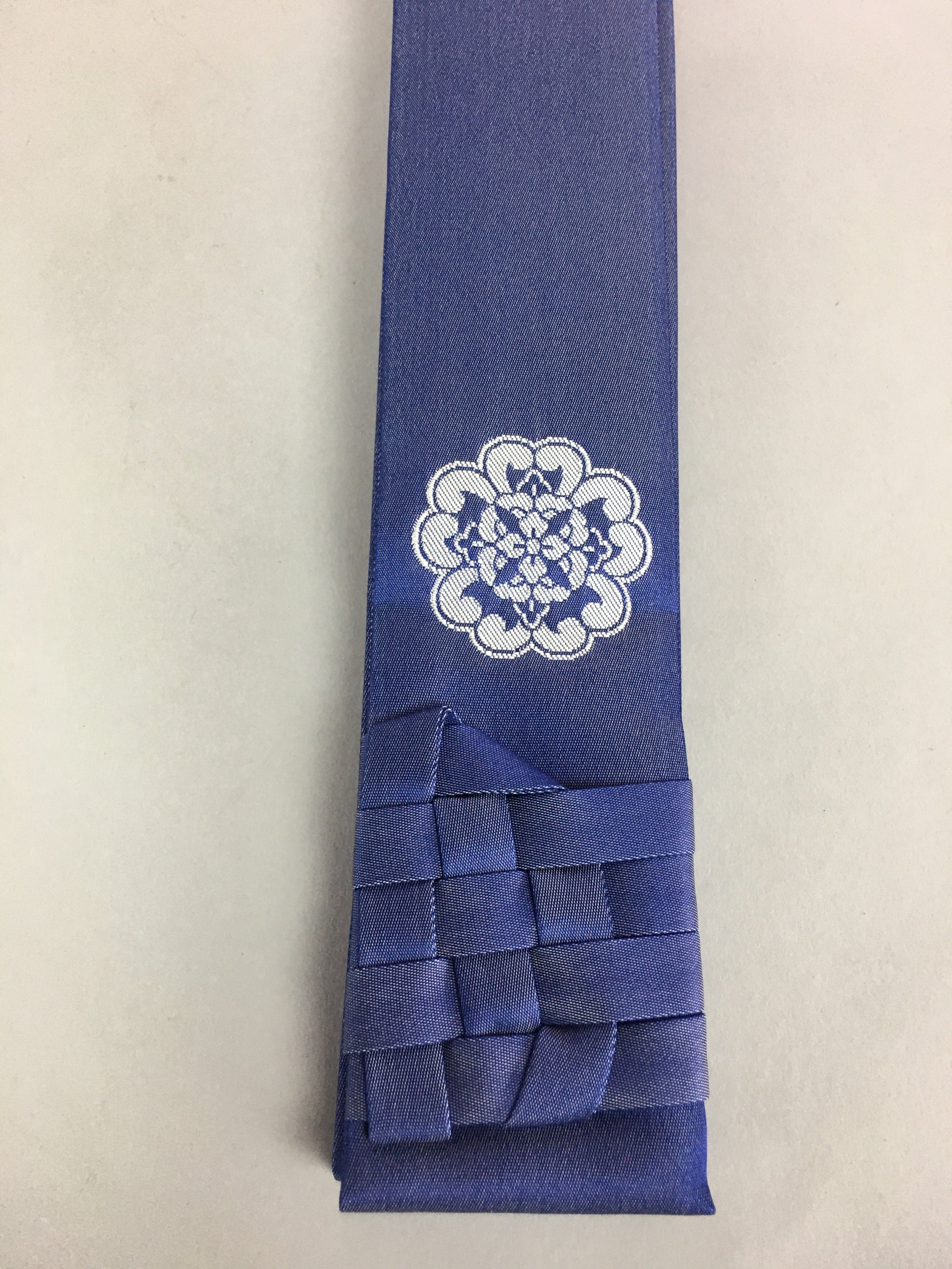 Japanese Buddhist Monk Costume Accessory Wagesa Ringesa Vtg Blue BU417