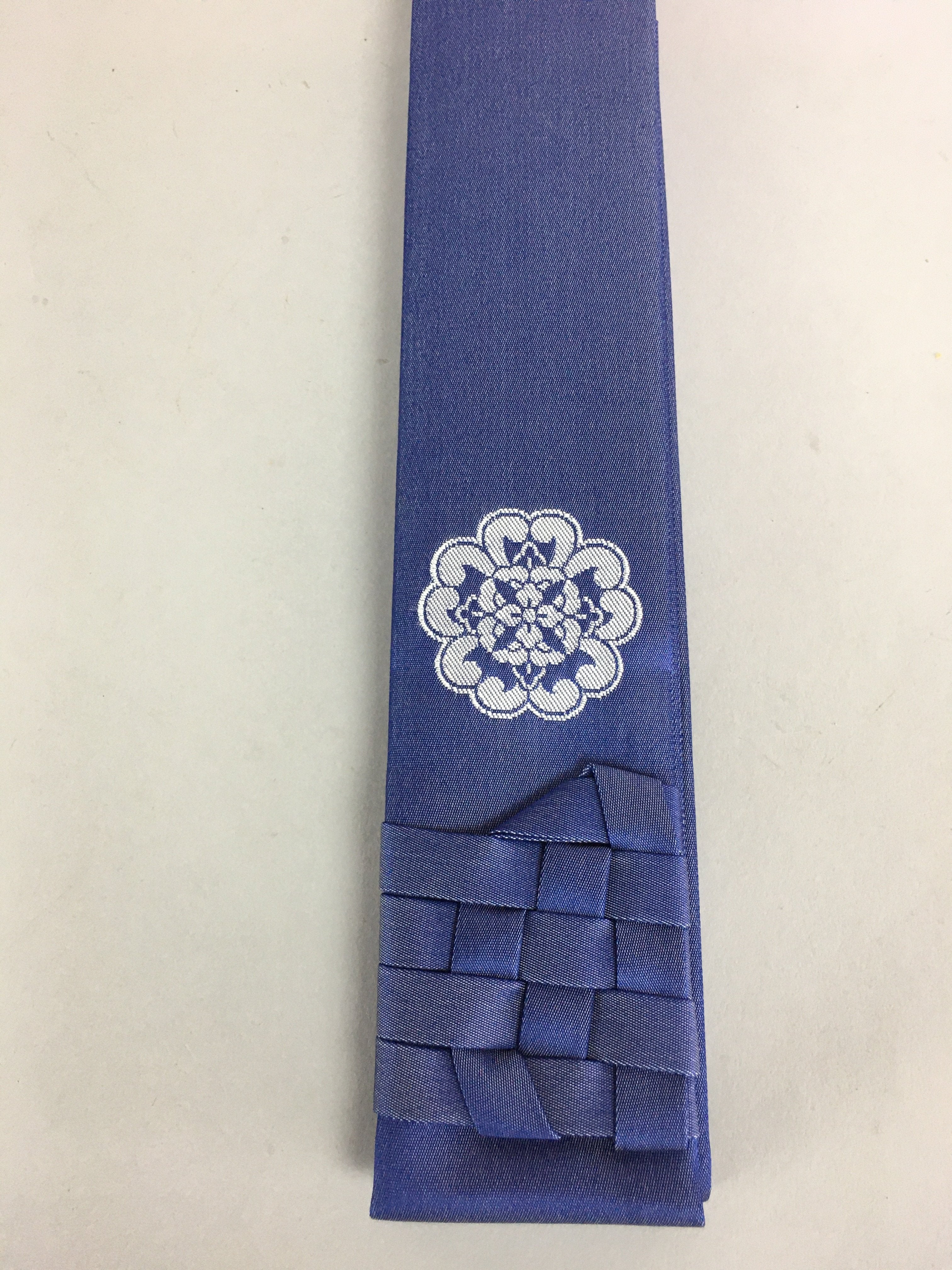 Japanese Buddhist Monk Costume Accessory Wagesa Ringesa Vtg Blue BU417