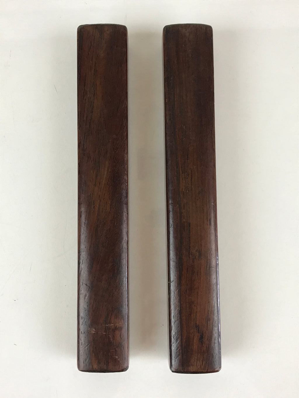Japanese Buddhist Musical Instrument Hyoushigi Ongi Vtg Red Sandalwood BU781