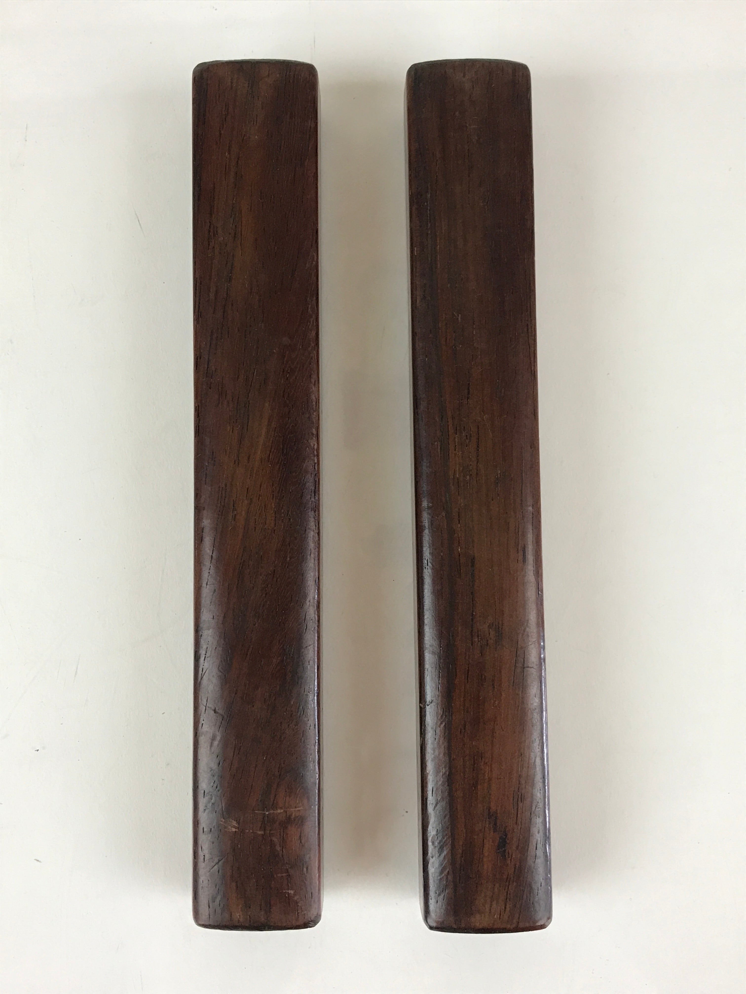 Japanese Buddhist Musical Instrument Hyoushigi Ongi Vtg Red Sandalwood BU781