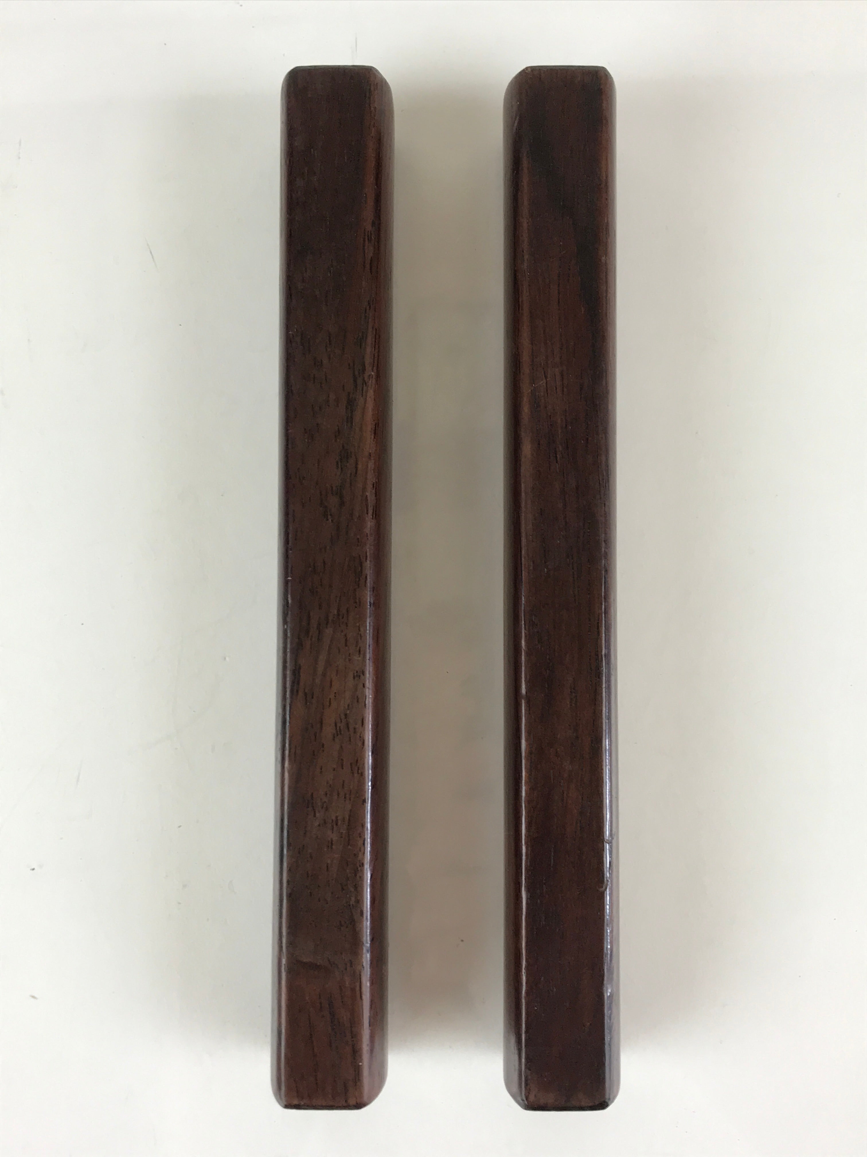Japanese Buddhist Musical Instrument Hyoushigi Ongi Vtg Red Sandalwood BU781
