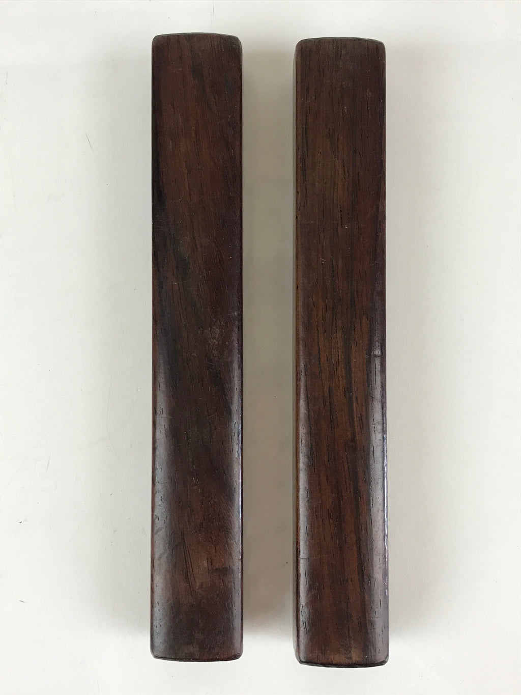 Japanese Buddhist Musical Instrument Hyoushigi Ongi Vtg Red Sandalwood BU781
