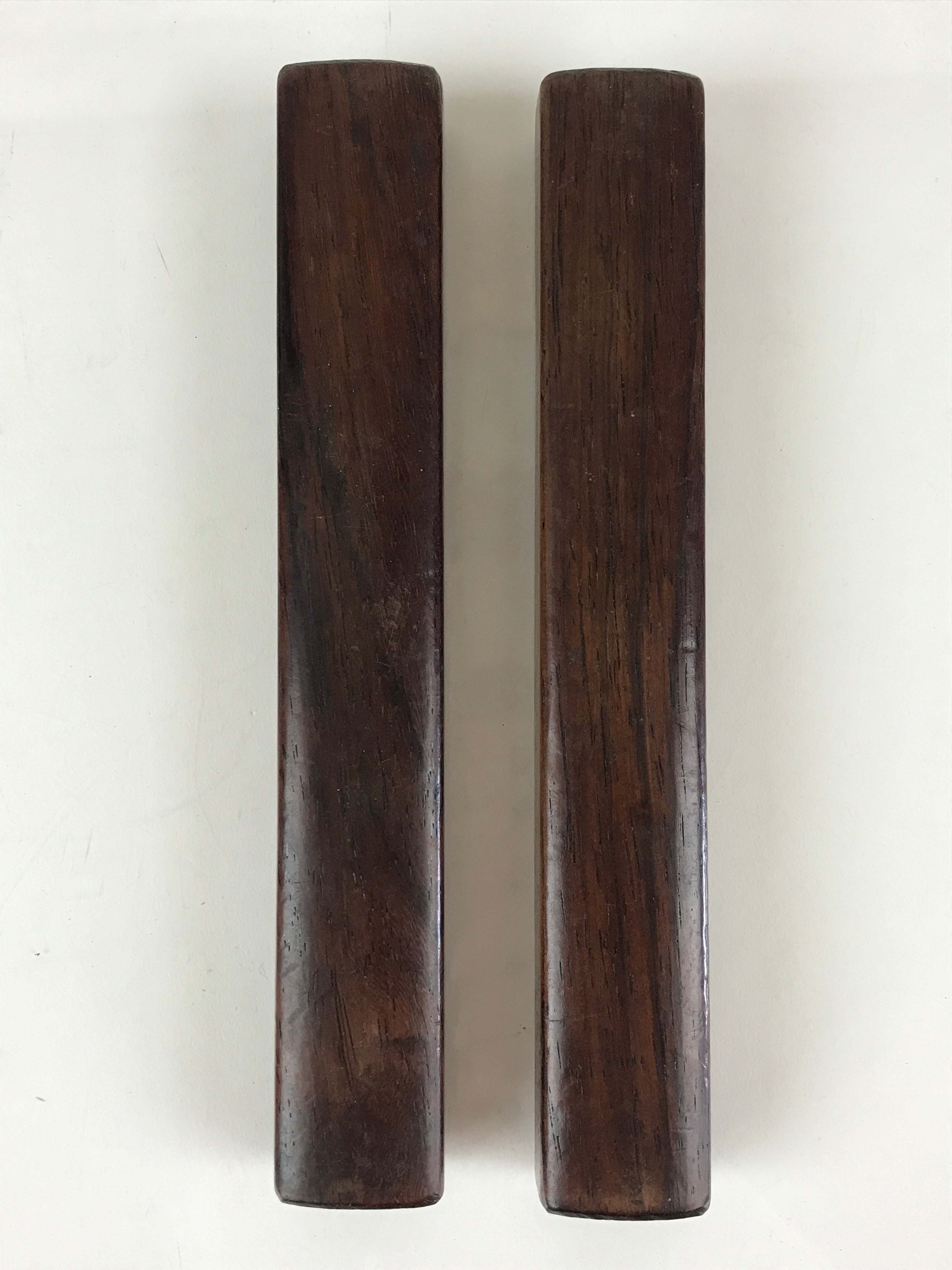 Japanese Buddhist Musical Instrument Hyoushigi Ongi Vtg Red Sandalwood BU781