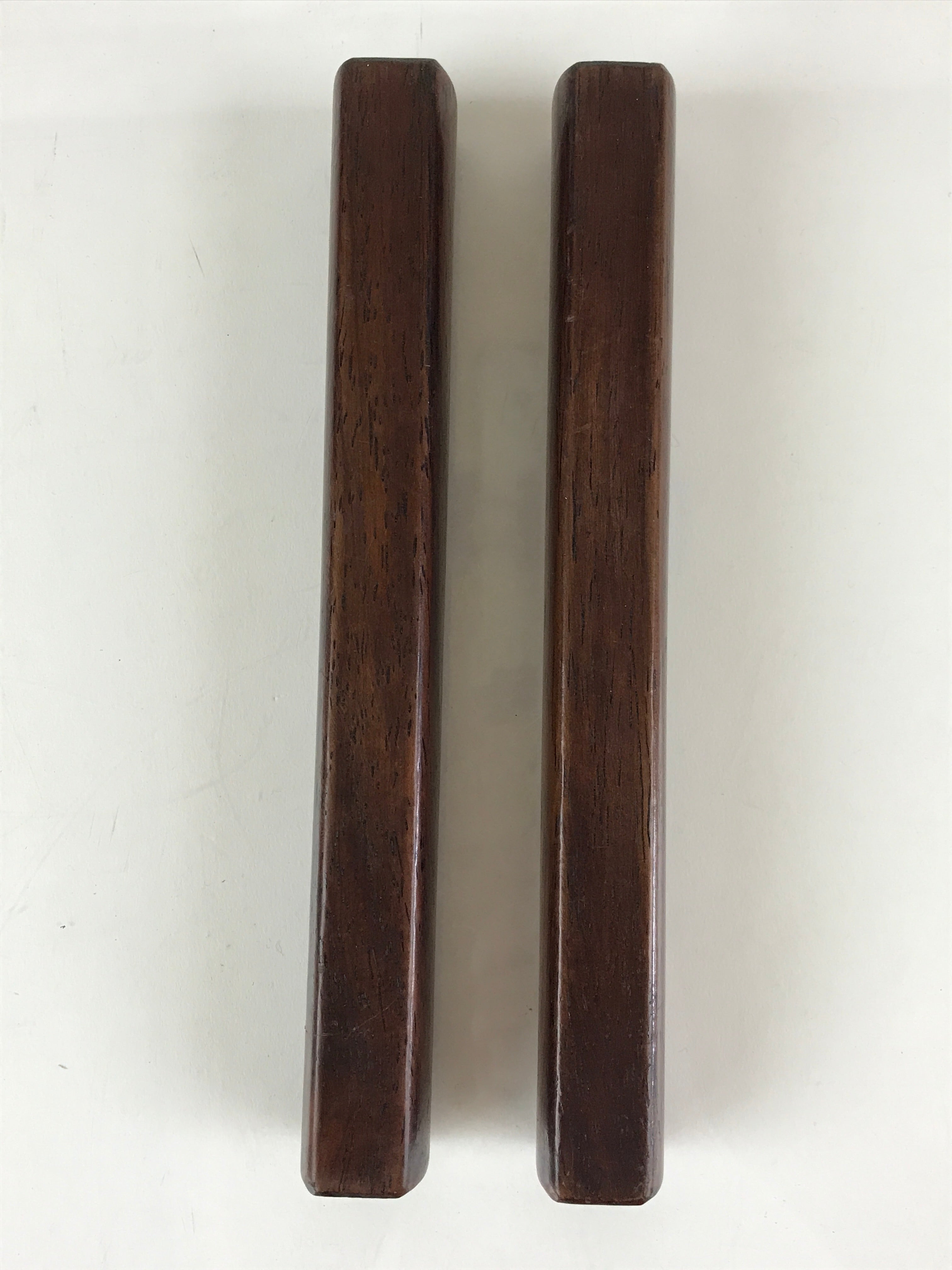 Japanese Buddhist Musical Instrument Hyoushigi Ongi Vtg Red Sandalwood BU781