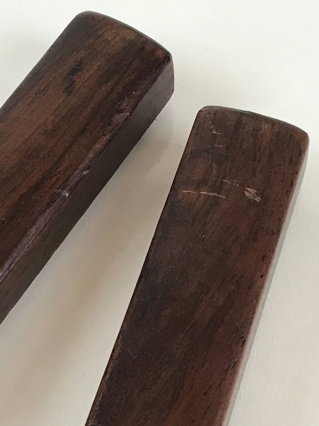 Japanese Buddhist Musical Instrument Hyoushigi Ongi Vtg Red Sandalwood BU781