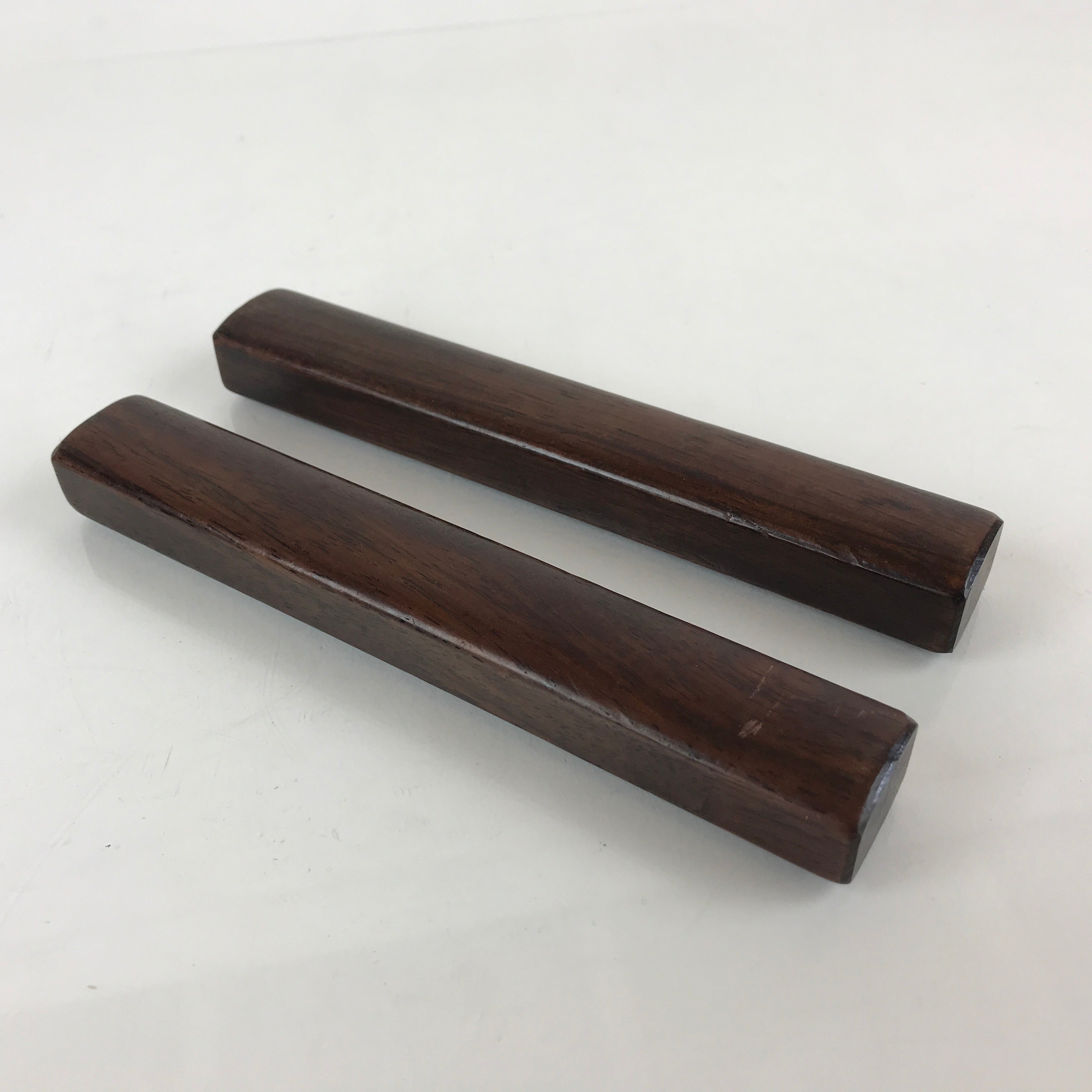 Japanese Buddhist Musical Instrument Hyoushigi Ongi Vtg Red Sandalwood BU781