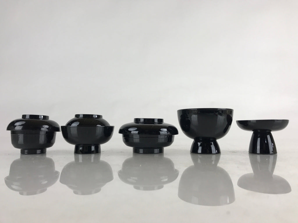 Japanese Buddhist Offering Ozen Lidded Bowls and Legged Tray Set Oryouguzen BU85