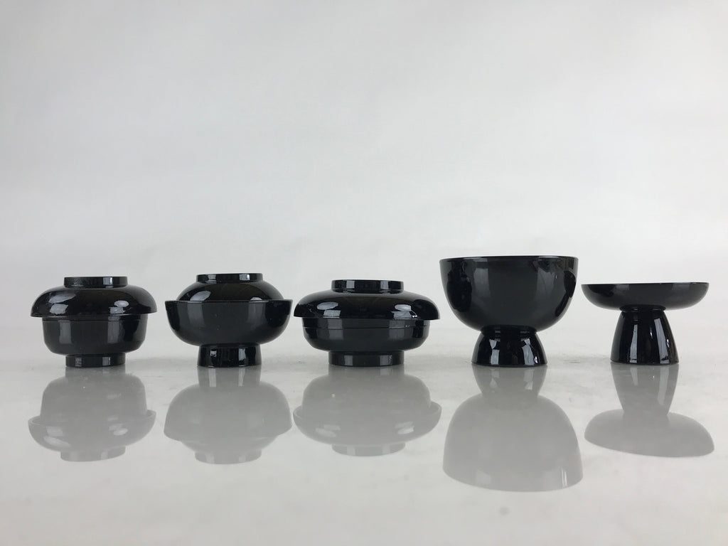 Japanese Buddhist Offering Ozen Lidded Bowls and Legged Tray Set Oryouguzen BU85