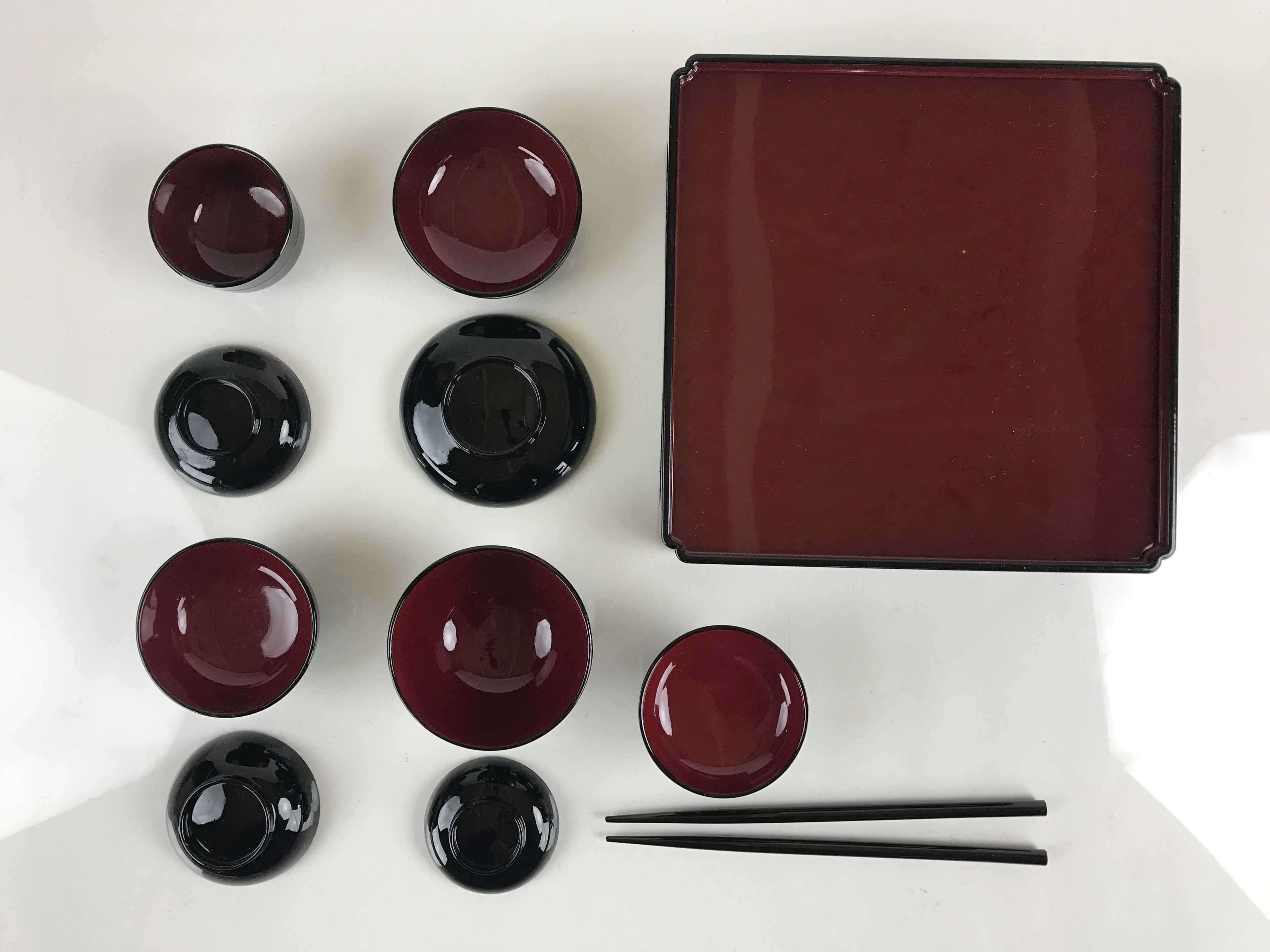 Japanese Buddhist Offering Ozen Lidded Bowls and Legged Tray Set Oryouguzen BU85