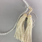 Japanese Buddhist Prayer Beads Bracelet And Case Vtg Transparent Juzu JZ53