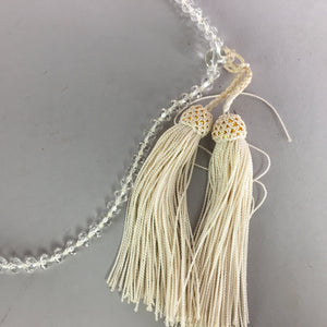 Japanese Buddhist Prayer Beads Bracelet And Case Vtg Transparent Juzu JZ53