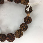 Japanese Buddhist Prayer Beads Kongo Bodhi Vtg Brown Juzu Rosary Bracelet JZ68