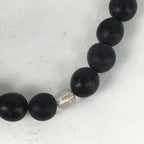 Japanese Buddhist Prayer Beads Vtg Black Beads Juzu Rosary Bracelet JZ79