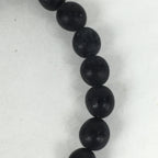 Japanese Buddhist Prayer Beads Vtg Black Beads Juzu Rosary Bracelet JZ79