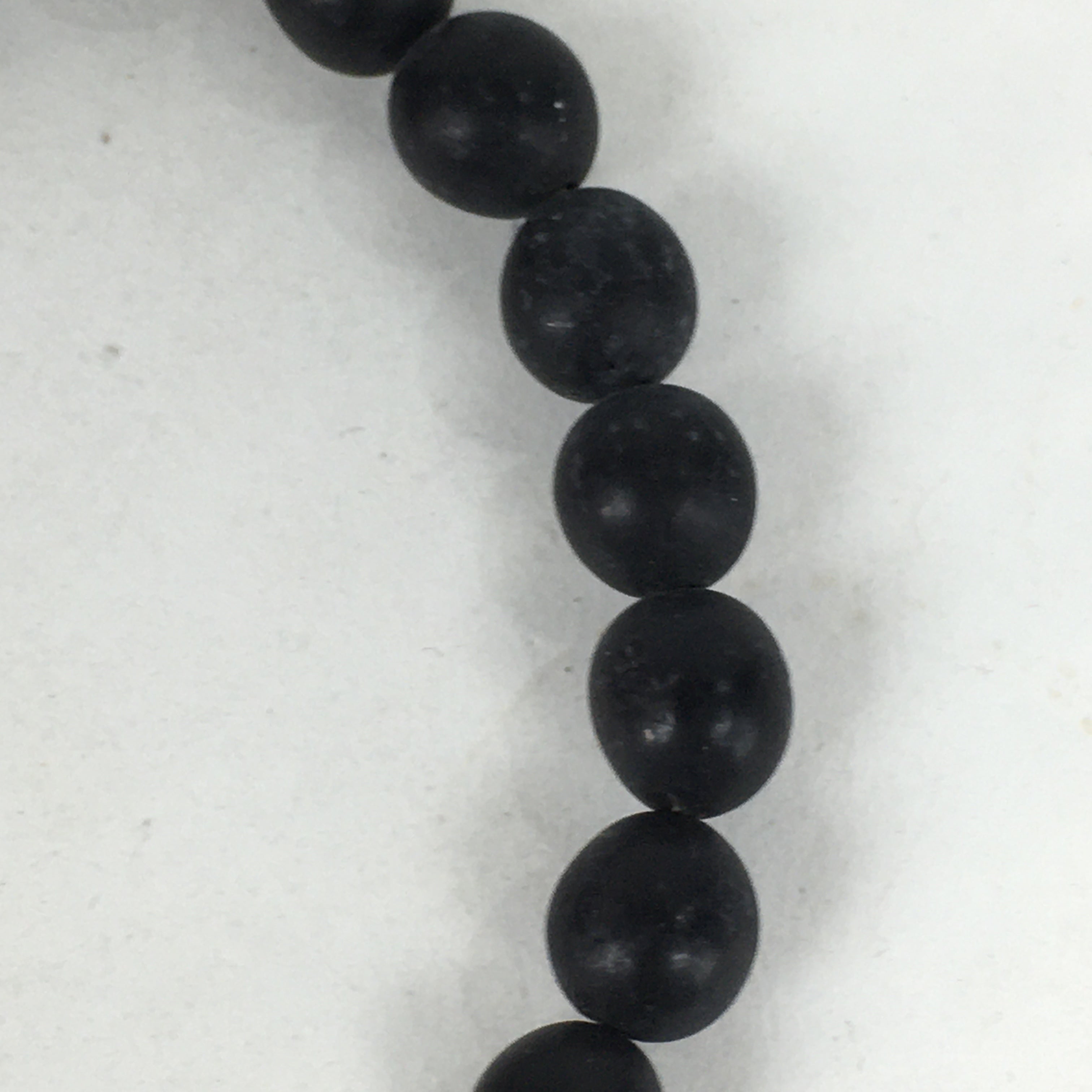 Japanese Buddhist Prayer Beads Vtg Black Beads Juzu Rosary Bracelet JZ79