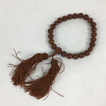 Japanese Buddhist Prayer Beads Vtg Brown Beads Juzu Rosary Bracelet JZ78