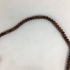 Japanese Buddhist Prayer Beads Vtg Brown Wood Beads Juzu Rosary Bracelet JZ82