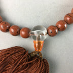 Japanese Buddhist Prayer Beads Vtg Juzu Linden Tree Seed Rosary Bracelet JZ9
